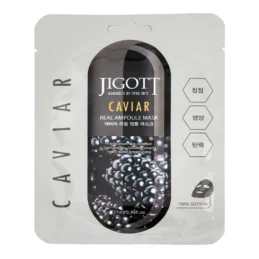 Тканинна маска для обличчя Jigott Caviar Real Ampoule з екстрактом ікри, 27 ml