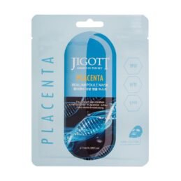Тканинна маска для обличчя Jigott Placenta Real Ampoule Mask з екстрактом плаценти,27 мл