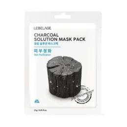 Маска тканинна для обличчя з вугіллям  Lebelage Charcoal Solution Mask, 23 мл