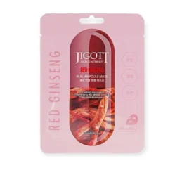 Маска тканинна JIGOTT для обличчя Red Ginseng Real Ampoule з екстрактом червоного женьшеню 27мл